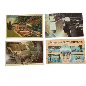 4 Vermont Postcards Vintage Ephemera